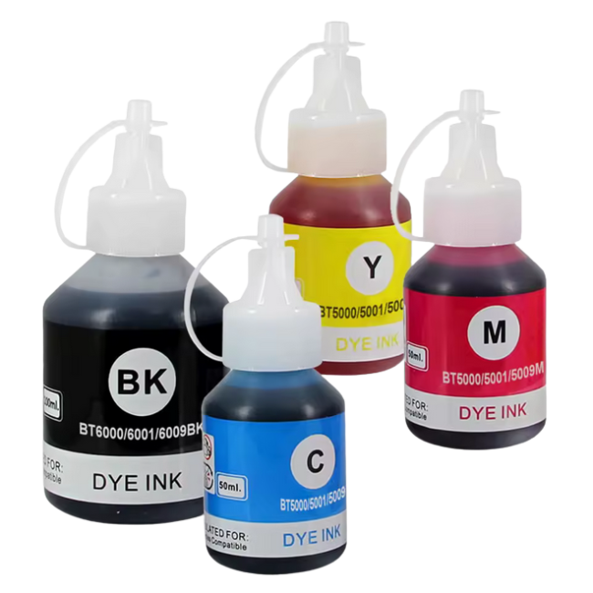 Zestaw tuszy BROTHER BT6000 / BT5000 CMYK do drukarek Brother DCP-T300  / DCP-T500W - zamienniki